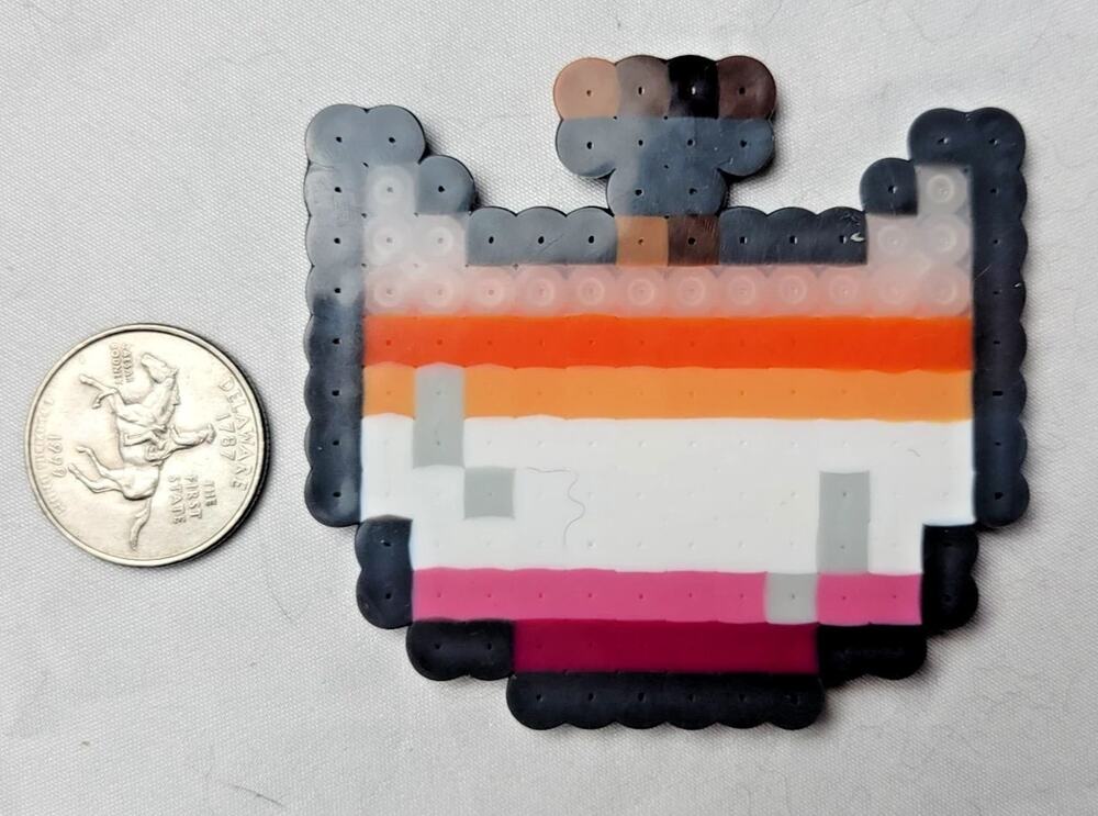 Sunset Lesbian LGBT Potion Perler Pixel Art